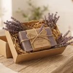 Savon à la lavande AnatoliaLoom, coffret kraft avec brins de lavande