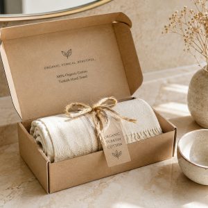 Serviette 100% coton AnatoliaLoom, coffret kraft